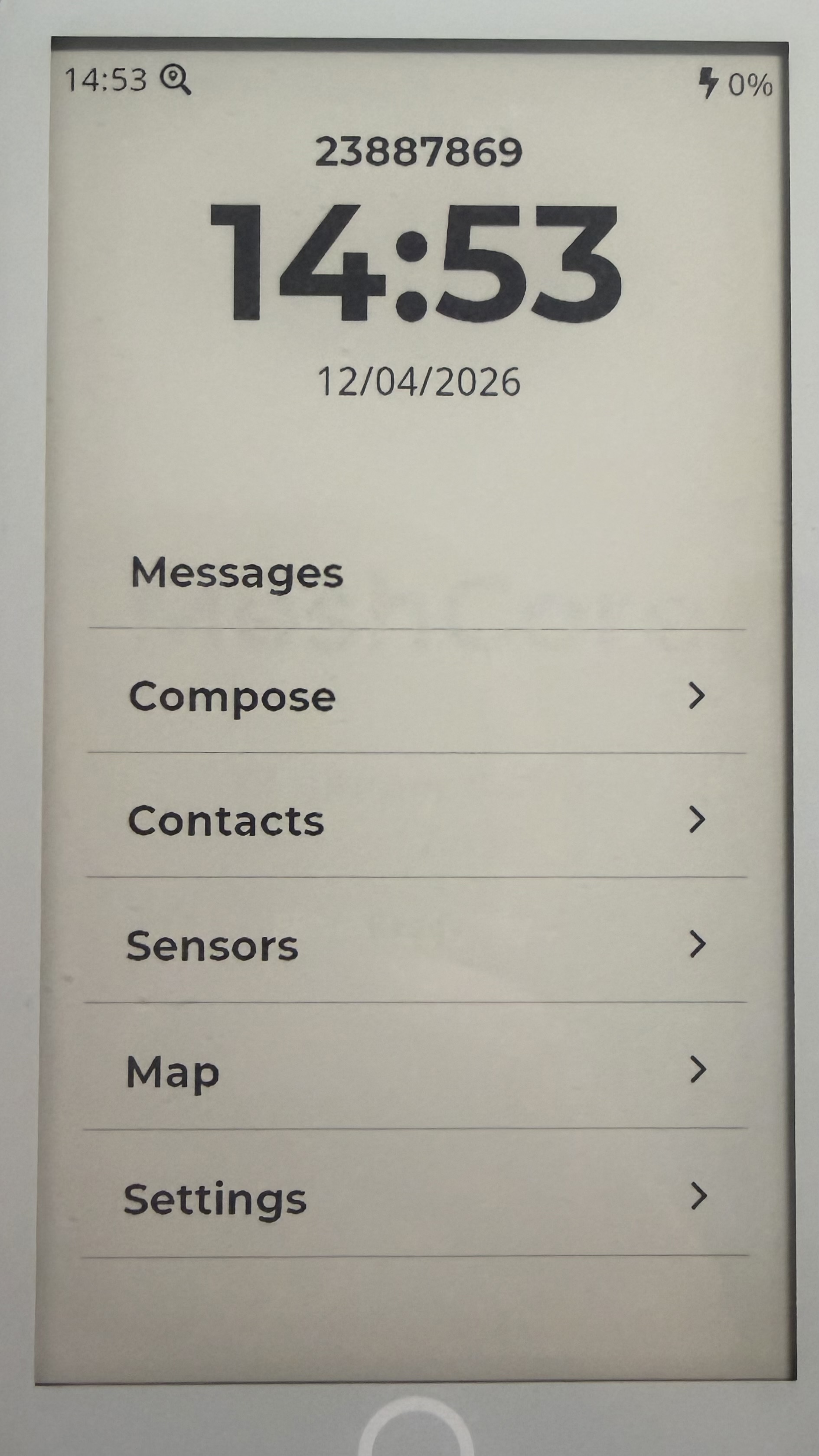 LilyGo T5 ePaper S3 Pro home screen
